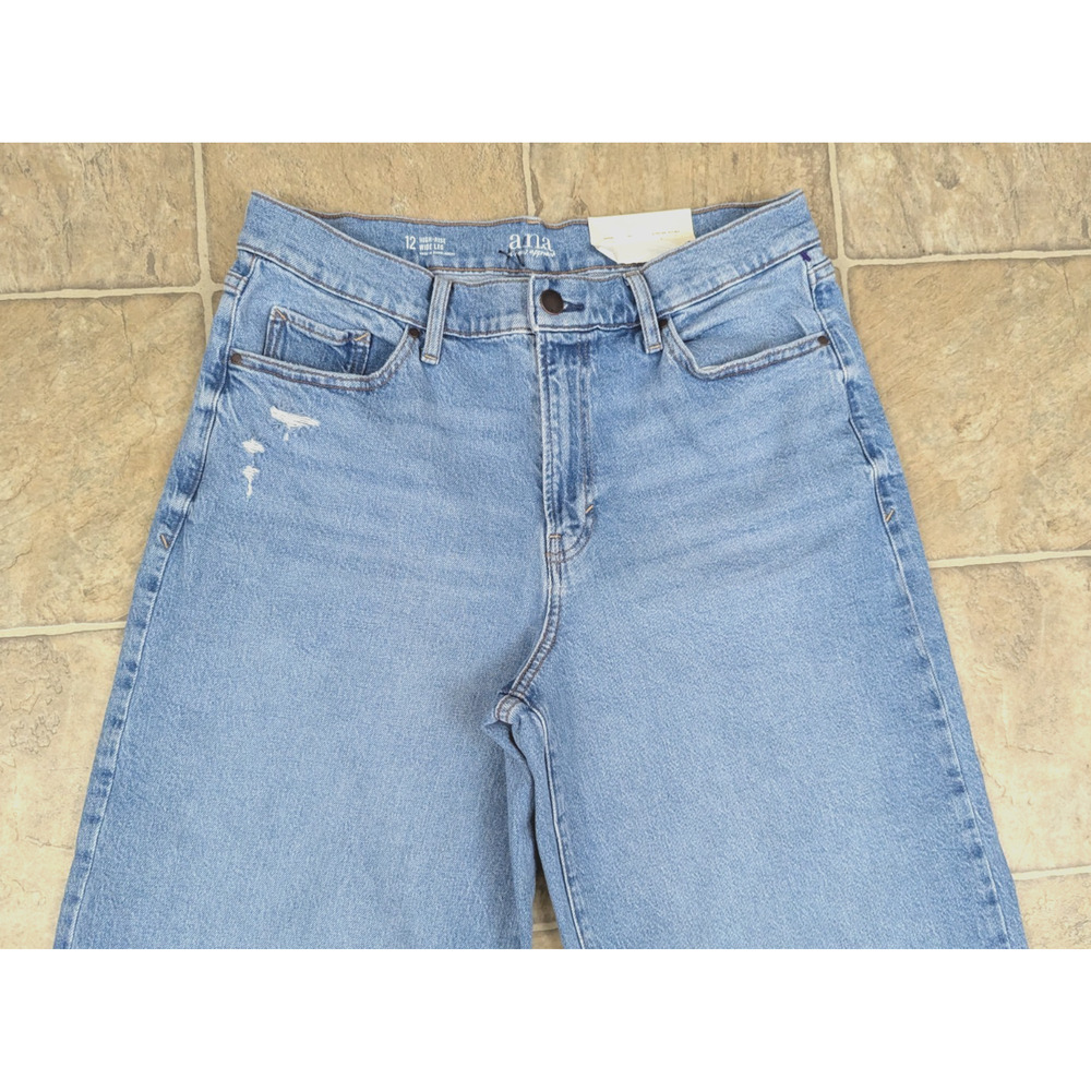 NWT a.n.a Light Blue Wide Leg Jeans Size 12 - Picture 3 of 8